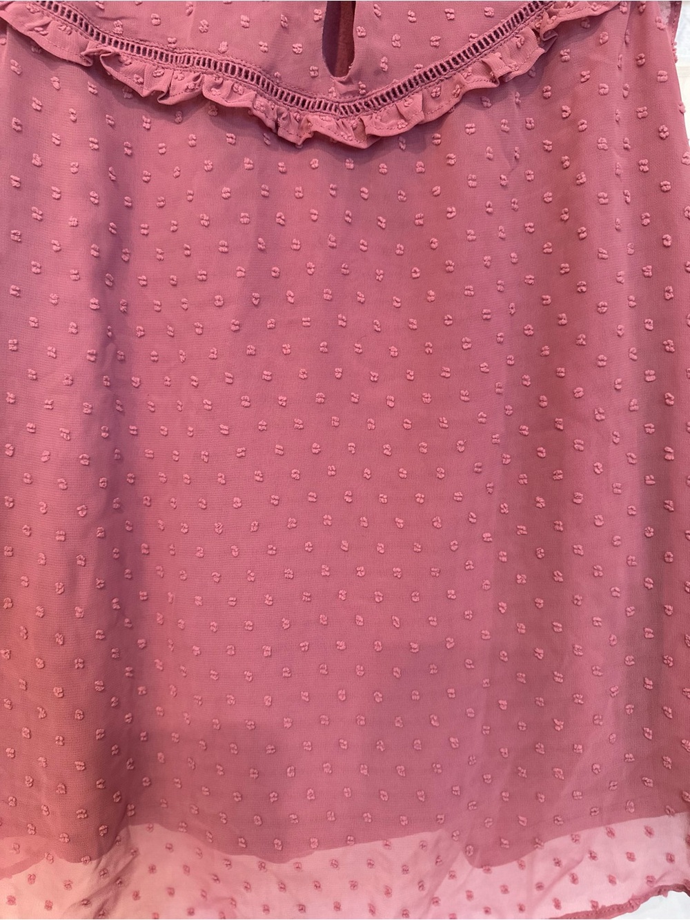 Lauren Conrad Blouse | Size XXL Swiss Dot Ruffles - Picture 4 of 6